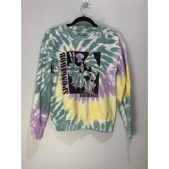 Nickelodeon Spongebob Squarepants Tie-Dye Sweatshirt XS - Picture 1 of 3
